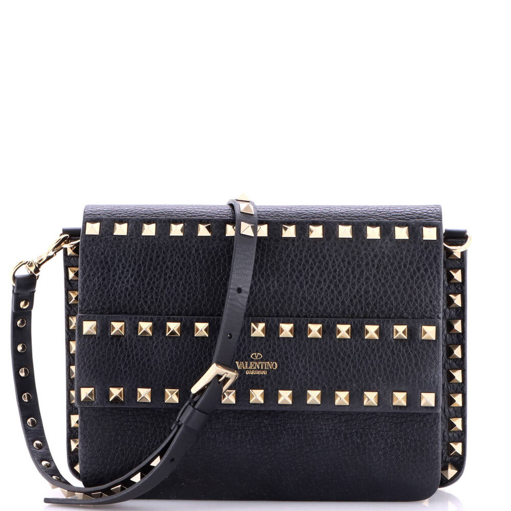 Valentino Garavani Small Rockstud Front Handle Flap Bag Leather